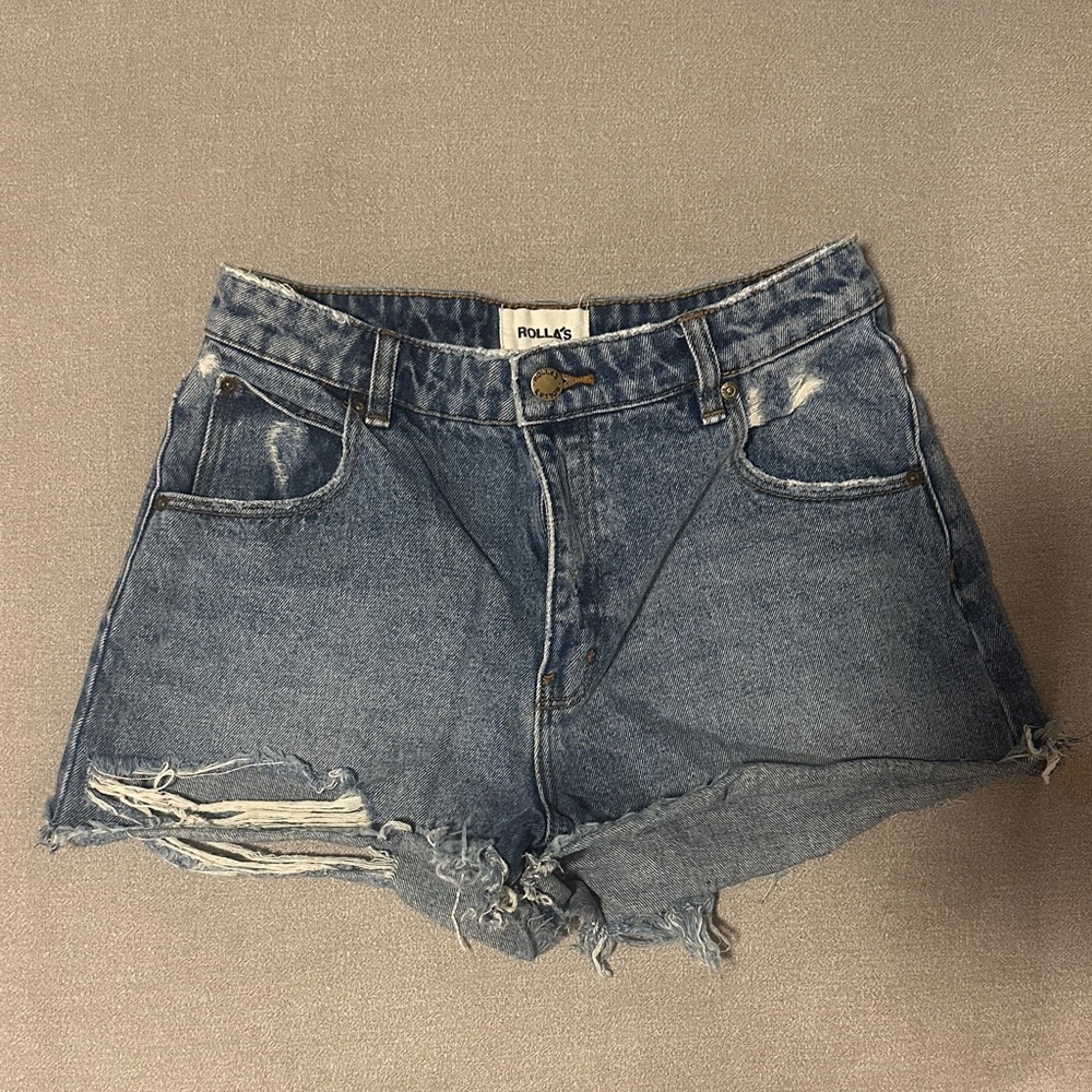 ROLLO'S Distressed Blue Jean Shorts